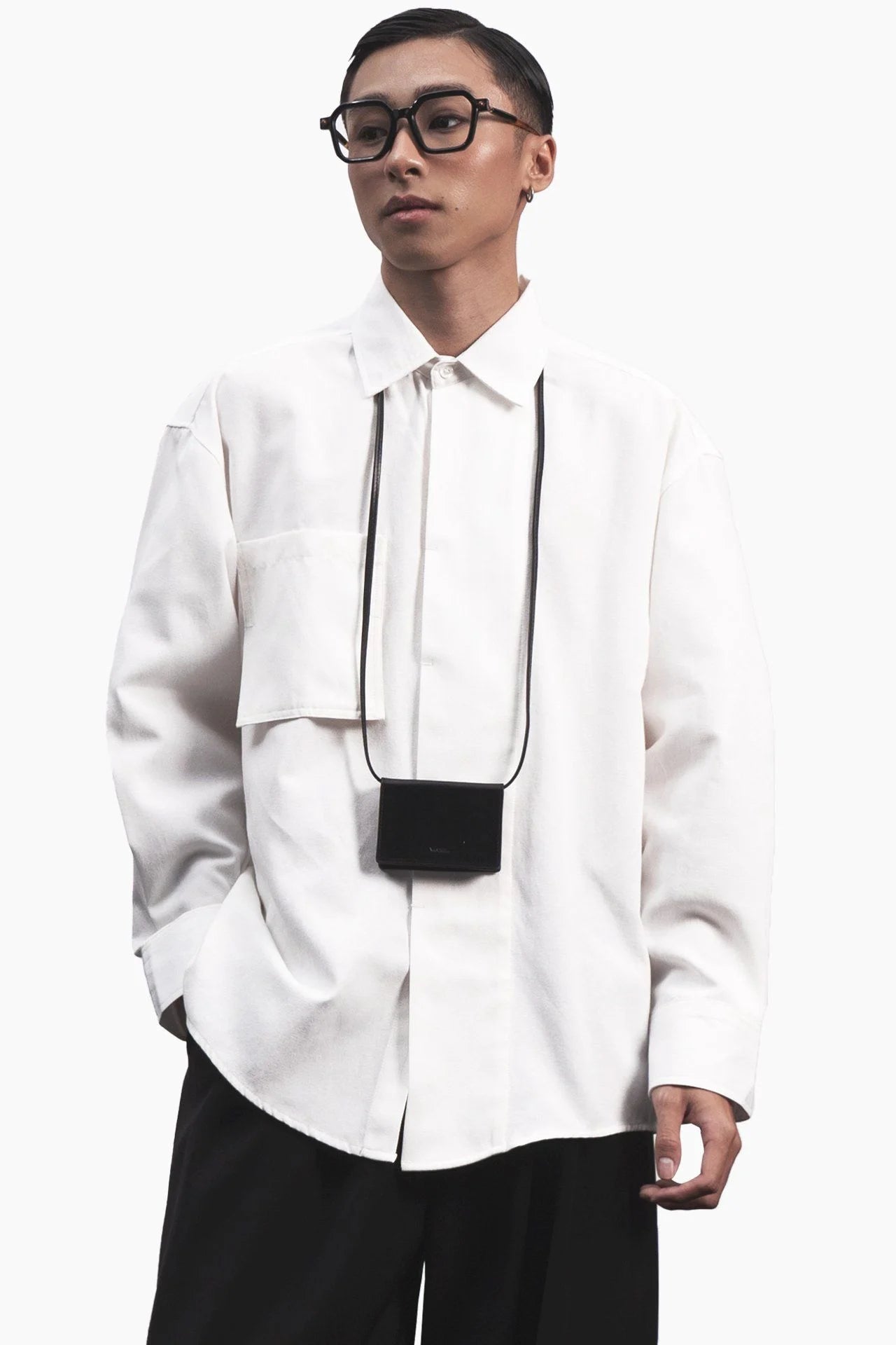 Hanging Pocket Shirt - White