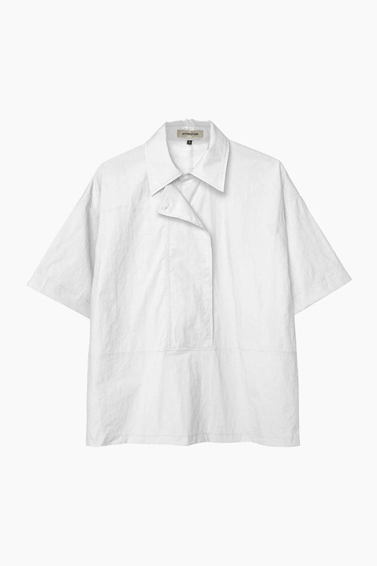 Drop Neck Shirt - White