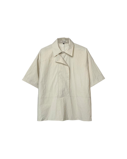 Drop Neck Shirt - Beige